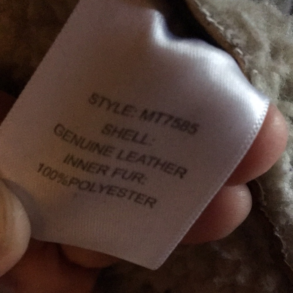 My Tribe leather jacket with shearling style liner - Picture 5 of 7